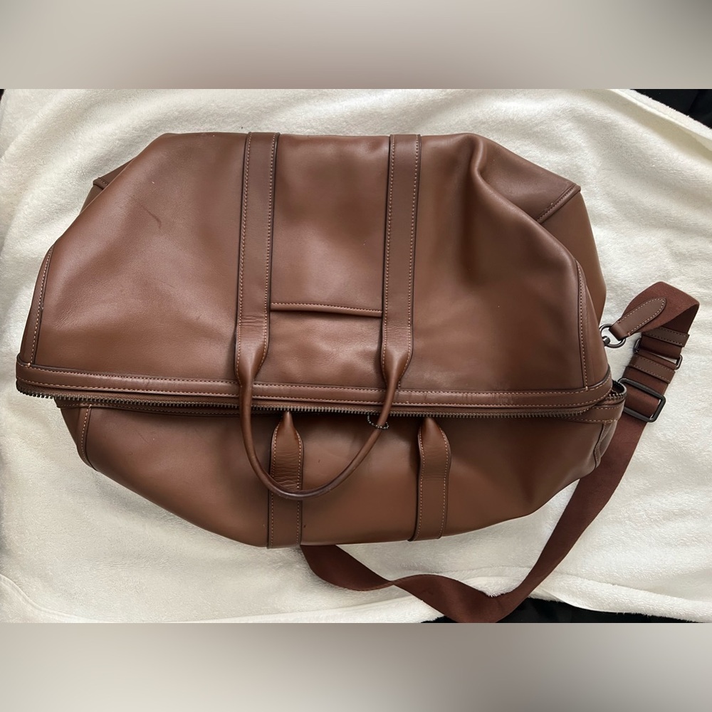 Authentic glovetanned Coach duffle weekend bag